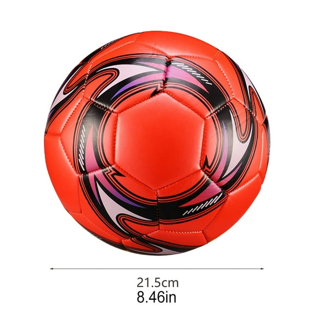 Ballon de Soccer Cousu à la Machine Compétition Professionnel Soccer Professionnel Adultes Ballons Anti-Pression Taille 5 Accessoires de Sport Portables Extérieurs Rouge