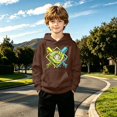 thumbnail image 2 of JAJAHO Boys Baseball Graphic Hoodie Kids Sweatshirt Long Sleeve Casual Loose Pullover 3-14Y, 2 of 5