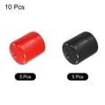 thumbnail image 3 of Uxcell Juego de tapas de goma cubiertas de vinilo protector de rosca para tornillos y tornillos negros rojos 1.42" 10Pcs, 3 of 5