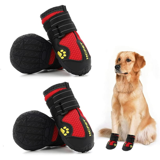 Non-Slip Dog Boots Breathable Shoes for Dogs With Reflective Paw Protector  Shoes