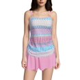 thumbnail image 1 of Fadeal Bathing Suit for Women Women Plus Size Tankini Swimsuits Two Piece Color Block Cutout Flowy Tummy Bathing Suits with Shorts Plus Size Bathing Suit for Women Pink S, 1 of 4