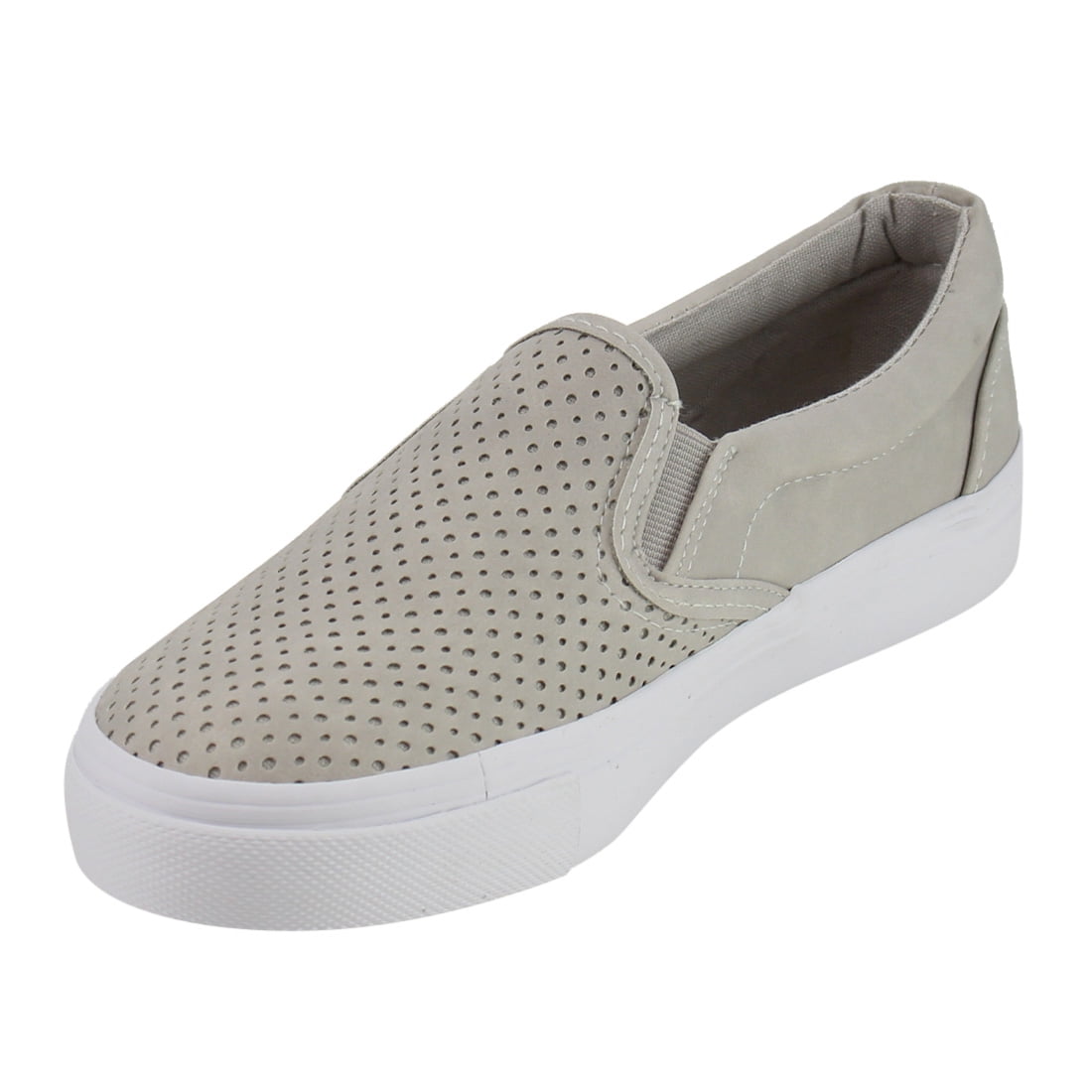 soda women's perforated slip on sneakers