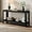 59in Black, variant on Knocbel Console Table with Rounded Edge and Bottom Shelf, Farmhouse Sofa Tables with Premium Wood Veneer for Entryway Hallway Living Room, 59" W x 15.75" D x 29.92" H, Black