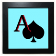 thumbnail image 1 of Peace Sun Spade A Poker Black Square Frame Picture Wall Tabletop, 1 of 3