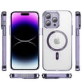 thumbnail image 2 of Dteck Trasparent Case for iPhone 12 Pro Max,Magnetic TPU Case Compatible with Mag Safe Shockproof Anti Yellowing Anti Slip Clear PC Cover for iPhone 12 Pro Max,Purple, 2 of 8