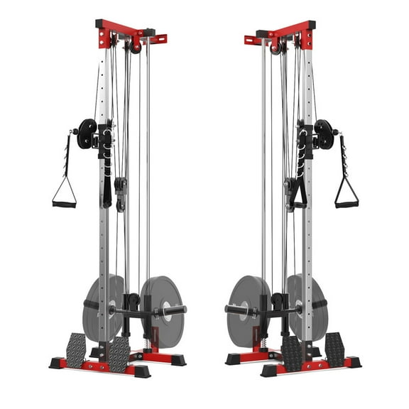 Towallmark Wall Mount Pulley System, Home Gym, Cable Machine, LAT Pulldown with 20 Adjustable Positions, Cable Crossover for Strength Training