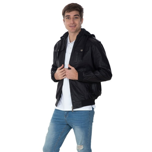 CHAMARRA PARA HOMBRE QUARRY PU CON CAPUCHA Y BOLSAS FRONTALES Walmart en linea
