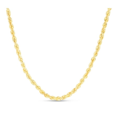 14K Yellow Gold 30in 5mm Diamond-Cut Rope Chain with Lobster Clasp