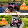 thumbnail image 6 of FestiveGlow 24V Kids Ride on Car Truck,2 Seater Kids Electric Car with Remote Control,4WD Toddler Ride on Car with 110lb Weight Capacity,Pink, 6 of 10