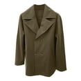 thumbnail image 3 of LIUJUNSHOP Men's Trench Coat Slim Fit Men's Anorak Casual Warm Solid Jacket Long Sleeve Zipper Fly Pocket Outerwear Coat, 3 of 6