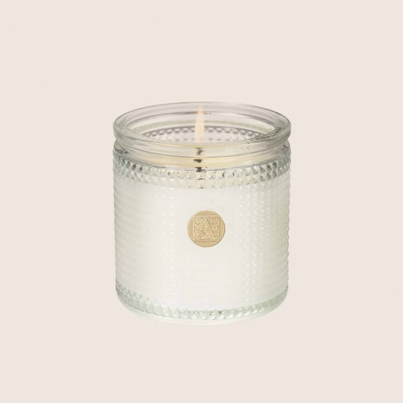 Aromatique Bourbon Bergamot Textured Glass Scented Jar Candle