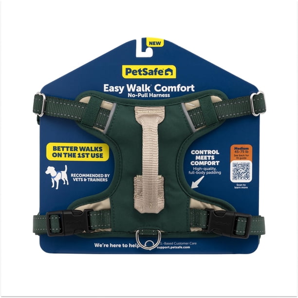 Arnés para perro PetSafe Easy Walk Comfort antitirones, talla grande, verde
