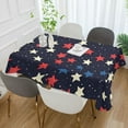 thumbnail image 2 of Yayeee Tablecloths 54" x 72" Rectangle Wrinkle Resistant Party Table Cover, Red Starry Pattern, 2 of 8