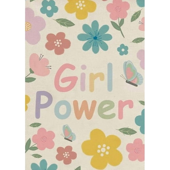 Preppy Room Decor Girl Power Wall Art Cute Floral Nursery Poster Colourful Playroom Toddler Girls Bedroom Nursery Classroom poster