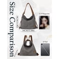 thumbnail image 7 of Sunyuer Women's Convertible Canvas Tote Bag, Large Capacity Multiway Shoulder Backpack, Adjustable Strap Hobo Handbag, Casual Versatile Crossbody Purse for Work Travel Daily Use, 7 of 7