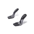 thumbnail image 2 of Cape Robbin Edna Clear Chunky Block High Square Open Toe Heels Sandals Mule (BLACK, 7.5), 2 of 5