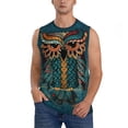 thumbnail image 1 of Balery Owl In Blue Camisetas sin mangas para hombre, absorbe la humedad y protege contra el mal olor.-XX-Large, 1 of 7