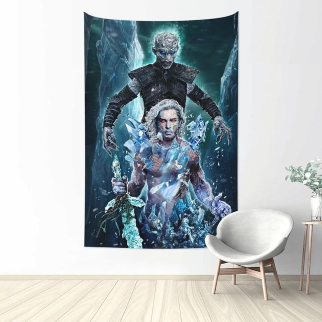Tapiz de Jon Snow, pancarta grande para colgar en la pared, póster estético, fondo artístico para dormitorio, sala de estar, dormitorio, decoración del hogar, 90 x 60 pulgadas