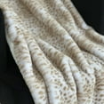 thumbnail image 2 of Plutus Brown Taupe Savannah Cat Faux Fur Luxury Throw Blanket, 2 of 3