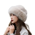 thumbnail image 2 of Eoperou Women Hat Fashionable Solid Color Winter Hat Thicken Warm Soft Comfortable Plush Hat for Cold Weather, 2 of 8