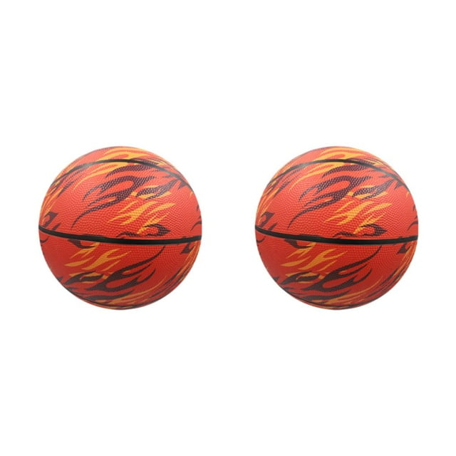 Decodeary Durable Kids Basketball For Training And Match Eco-friendly Ingredients Elastic Training Basketball Red- size 7 2Set