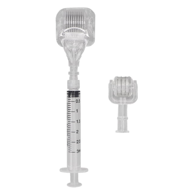 Rodillo de microagujas para el cuidado de la piel, rodillo de microagujas 2 en 1, bolígrafo con microagujas, máxima comodidad