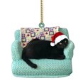 thumbnail image 1 of Decoración navideña para el hogar, Gato, perro, adornos colgantes para coche, adornos acrílicos para decoración de árbol de Navidad, 1 of 4