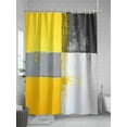 thumbnail image 5 of Fsddascl Simple Grey Yellow Shower Curtain Set - Long 72" x 84" Washable Bathtub Curtain with 12 Hooks, Abstract Color Block Art Waterproof Fabric Stall Shower Curtains for Bathroom/Bathtub Décor, 5 of 6