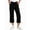 Black, variant on SBYOJLPB Solid Color Capris Pants for Women Elastic Waist Pocket Casual Stretchy Stylish Pants for Spring Summer Women's Cropped Pants