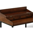 thumbnail image 2 of Carolina Classics Raleigh Rustic Top RTA Writing Desk in Chestnut/Black, 2 of 8