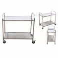 thumbnail image 2 of SOGA 2-Tier Stainless Steel Kitchen & Dining Food Cart – Medium Utility Trolley for Restaurants, Catering, and Home Use, 2 of 8