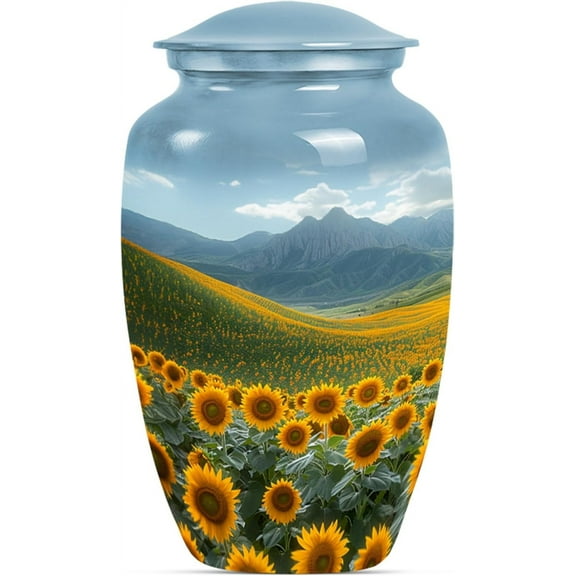 Cremation Urn for Human Ashes – Beautiful Sunflower Urn for Ashes Adult Male – Keepsake Urns for Human Ashes – Urn for Ashes for Women – Urns for Human Ashes Adult Man 10 Inch