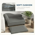 thumbnail image 6 of AEGFKD Pet Sofa, Dog Couch, Elevated Pet Bed for Small Dogs, with Hidden Storage, Soft Tufted Cushion, Gray, 6 of 9