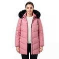 thumbnail image 3 of Winter Coats Women Quilted Snow Jacket Windproof Waterproof Puffer Parka Coat, Pink 2XL, 3 of 8