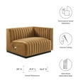 thumbnail image 4 of Conjure Channel Tufted Performance Velvet Right-Arm Chair, 4 of 4