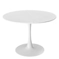 thumbnail image 4 of 42.13" Round Dining Table, Modern Coffee Table with Four Patchwork Tabletops and Metal Base, End Table for Kitchen Dining Room, Office, Save Space, 4 of 7