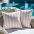 thumbnail image 4 of Throw Pillow Covers 20x20 Inch Set of 2 Pink Stripes Decorative Pillow Covers Pink White Vertical Striped Cushion Cover Pillowcase for Sofa Couch Bed Home Decor, 4 of 9