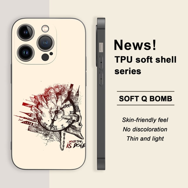 Diseño único para entusiastas del teléfono: funda plateada de doble capa esmerilada con dibujos animados para iPhone 15 Pro Max 14 13 12 Pro 11