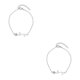 thumbnail image 1 of Sonducket Pulseras de tobillo Oro Plata Estilo simple Rosas Cadena de pie Tobilleras para mujer Type1 NO1, 1 of 6