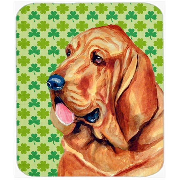 Carolines Treasures Bloodhound St. Patricks Day Shamrock Portrait Mouse Pad