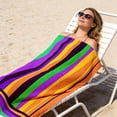 thumbnail image 6 of Oversized Terry Beach Towel 36 x 72 in Soft Extra Large Big Pool Swim Towels Clearance Big Travel Blanket Cruise Vacation Accessories Essentials Lounge Chair Cover Boho, 6 of 6
