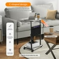 thumbnail image 3 of UPGO C-Shaped Adjustable End Table, 25"-30" Height, Small Couch Side Table with Storage for Living Room & Bedroom, 3 of 9