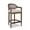 Beige#2, variant on Wooden Dining Chairs, Americana Mid-Century Modern 26" Cane Back Counter Stool, Taupe Beige Textured Weave, Beige Dining Chairs,Wood+Fabric+Rattan Upholstered Dining Chairs