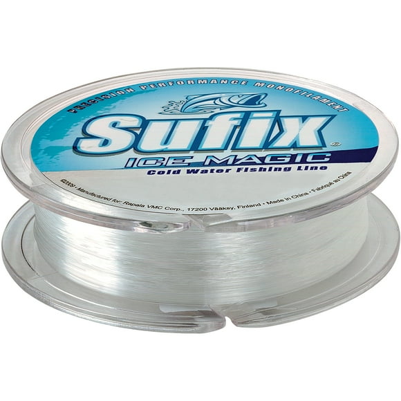Sufix Ligne de Pêche Monofilament Magique sur Glace de 300 Yards - Test de 2 lb - Transparent