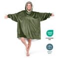 thumbnail image 5 of Bare Homey Plush Sherpa Wearable Blanket - Fluffy & Soft - Lightweight - Adult, Cypress, 5 of 9