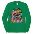 thumbnail image 3 of Funny Neon Sloth | Dean Russo Art Animal Lover Mens Long Sleeve Shirt, Kelly, S, 3 of 5