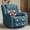 Blue, variant on YSICK Swivel Rocker Recliner Chair with USB Ports Chenille for Living Room,Black