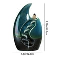 thumbnail image 2 of ornament decor,Ceramic Aromatherapy Stove High And Running Water Flow Backward Incense Burner,Blue, 2 of 3