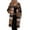 Brown, variant on Long Shacket Jackets for Women Fashion Plaid Print Button Down Woolen Overcoat Lightweight Loose Long Sleeve Lapel Fall Coat with Pocket