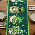 thumbnail image 5 of Table Runners 70 Inches Long Dress Scarves, St. Patrick's Day Farmhouse Coffee/Dining/Kitchen Table Decor, Holiday Table Runner, Lucky Shamrock Gnomes Spring Green 13x70 Inch, 5 of 9